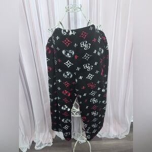Stylish Black and Red Patterned Joggers
